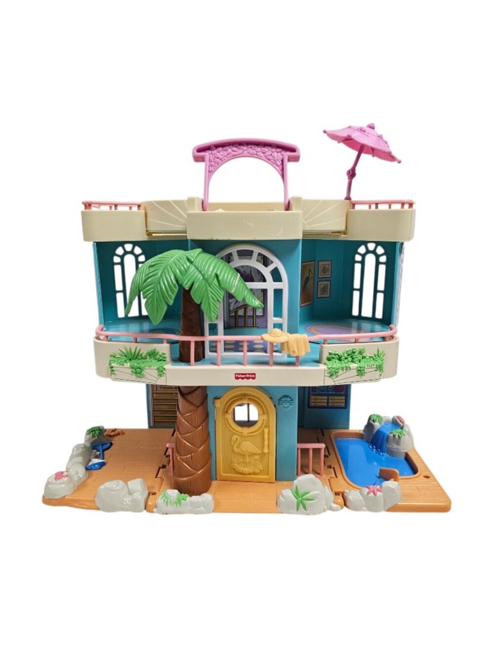 2000 Fisher-Price Loving Family Sweet Streets Beach House fold-and-carry toy